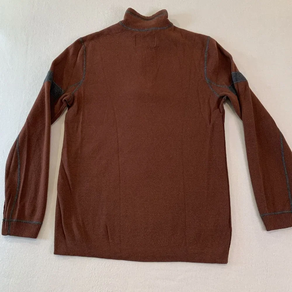 Eddie Bauer XLT BURGUNDY 1/4 Zip Mens‎ Long Sleeve Pullover EXCELLENT FAST Ship